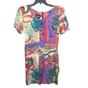 ▶️ By Choice California ◀️ Colorful Unique Artsy Dress. Medium-See measurements